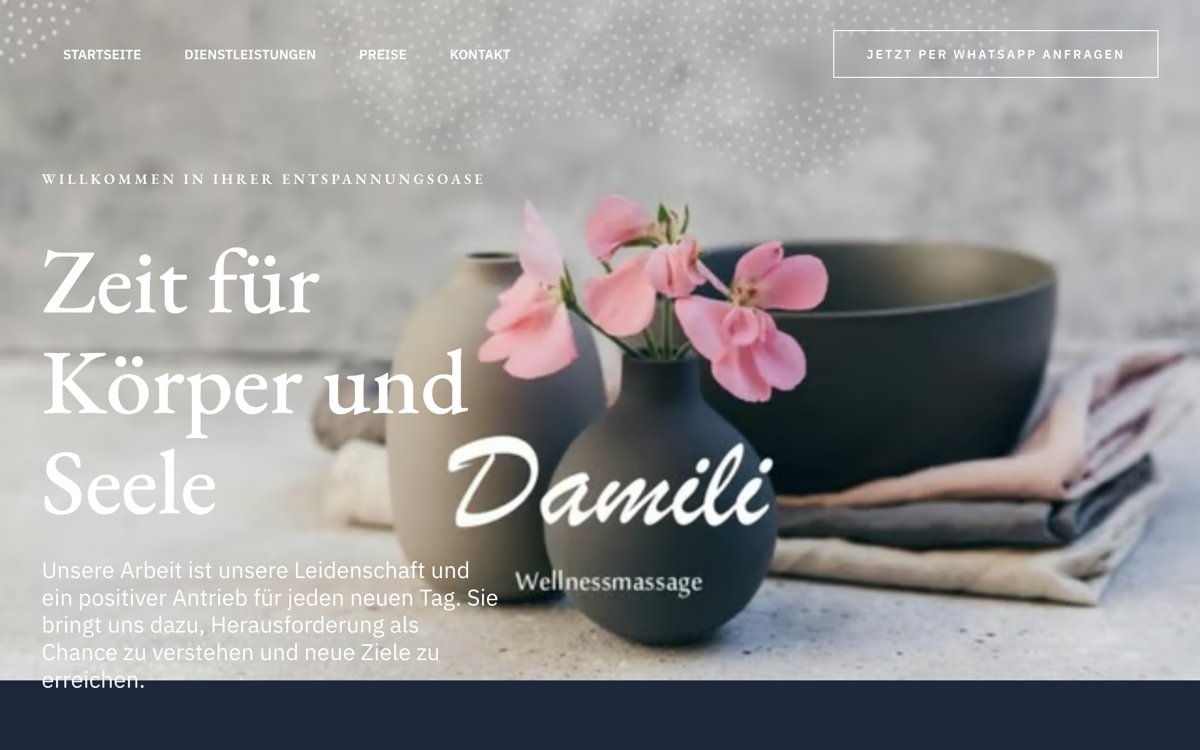 Screenshot Massagestudio Damili